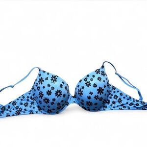 PINK Victoria's Secret Blue Floral Bra